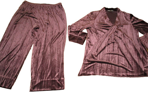 Elvi brown purple - velvet, open